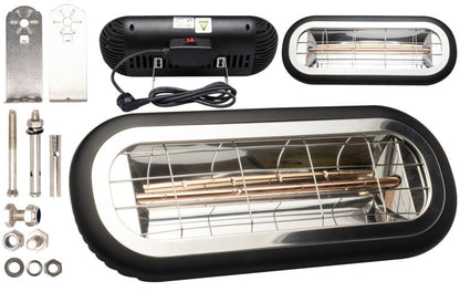 Infrarød Terrassevarmer K-OPM 2000W IP65 Sort | 5906395112869