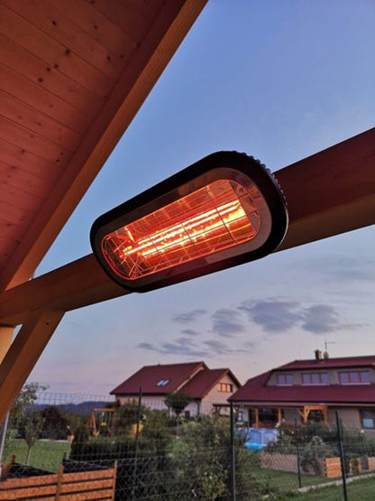Infrarød Terrassevarmer K-OPM 2000W IP65 Sort | 5906395112869