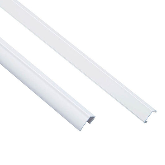 Hvid føringsskinne 150 cm, 2 stk.