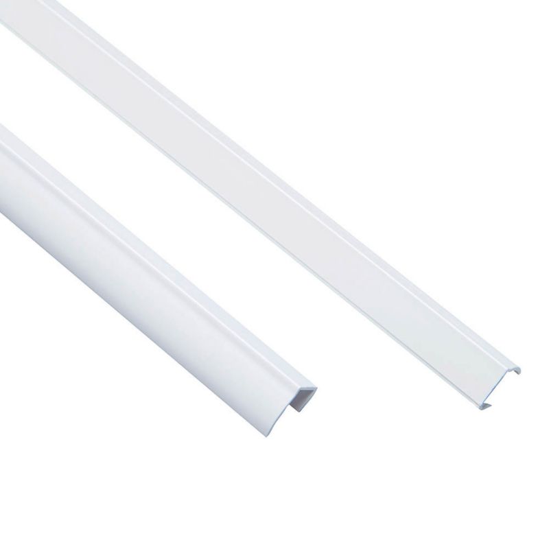 Hvid føringsskinne 220 cm, 2 stk.