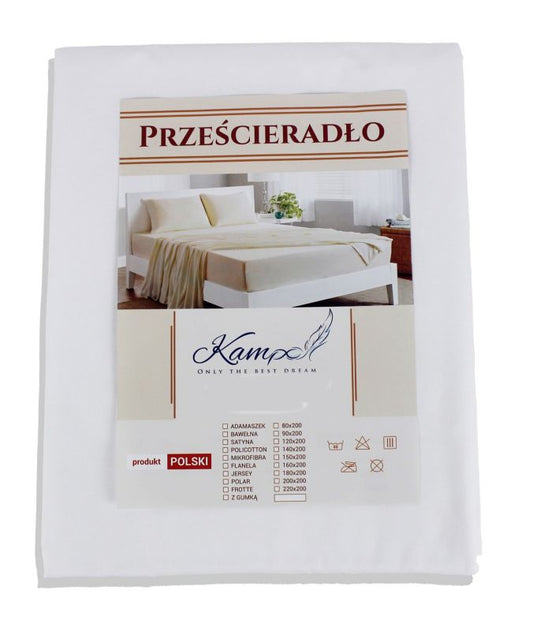 Traditionelt hotel lagen Kam-Pol glat 200x200 hvid 1 stk.