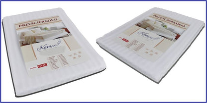 Traditionelt hotel lagen Kam-Pol glat 220x260 hvid 1 stk.