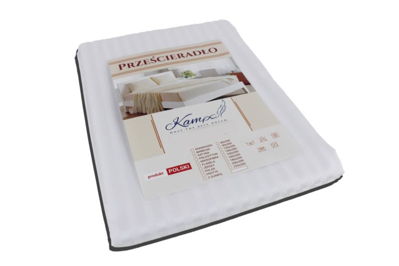 Traditionelt hotel lagen Kam-Pol glat 220x260 hvid 1 stk.