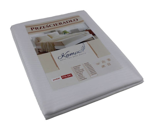 Traditionelt hotel lagen Kam-Pol glat 90x200 hvid 1 stk.