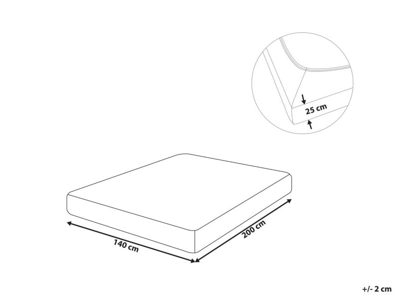 Hofuf bomuldslagen med elastik 140x200 cm beige 1 stk.
