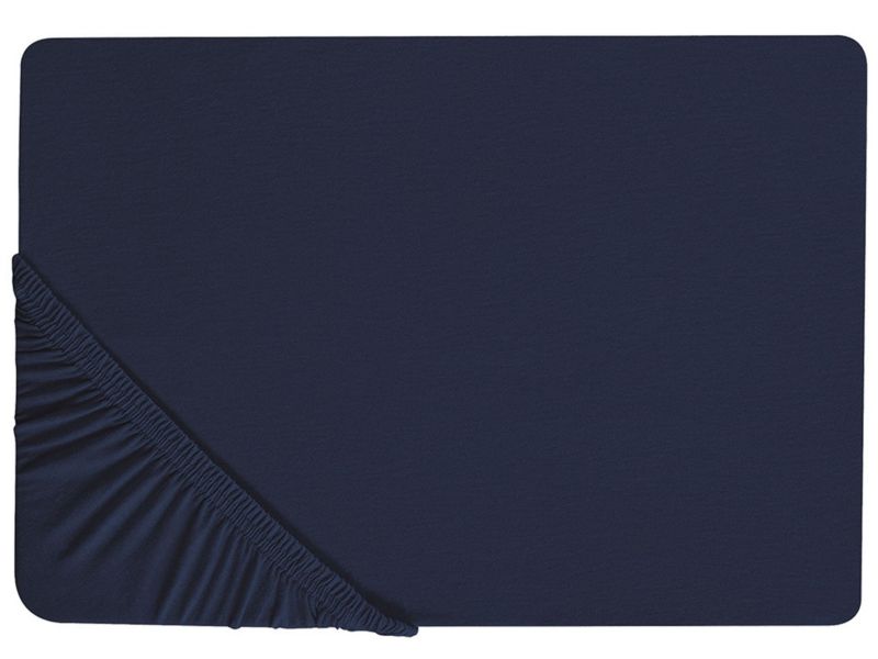 Hofuf bomuldslagen med elastik 180x200 cm mørkeblå 1 stk.