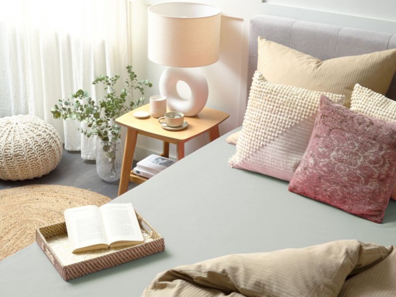 Janbu elastisk lagen i bomuld 140x200 cm lys grøn 1 stk.