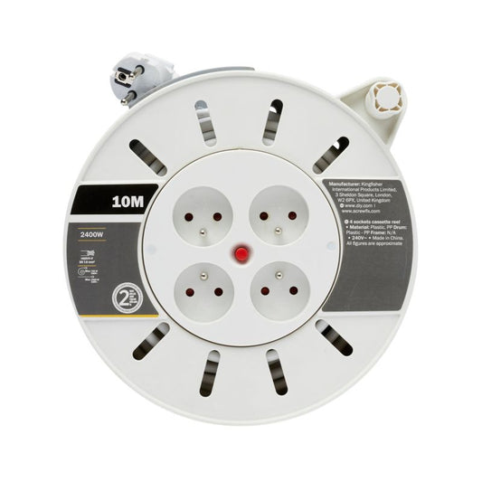 Kabeltromle Diall 4 x 10 A 3 x 1 mm² 10 m