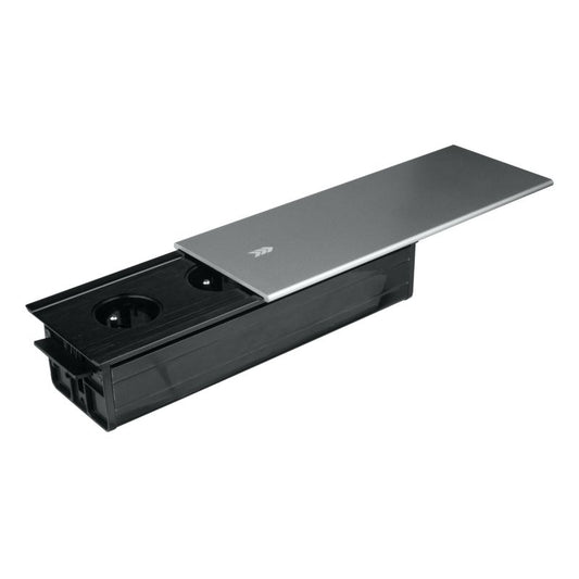 Bordmonteret forlængerledning DPM Solid med 3 stik og jordforbindelse 26,5 x 6 cm
