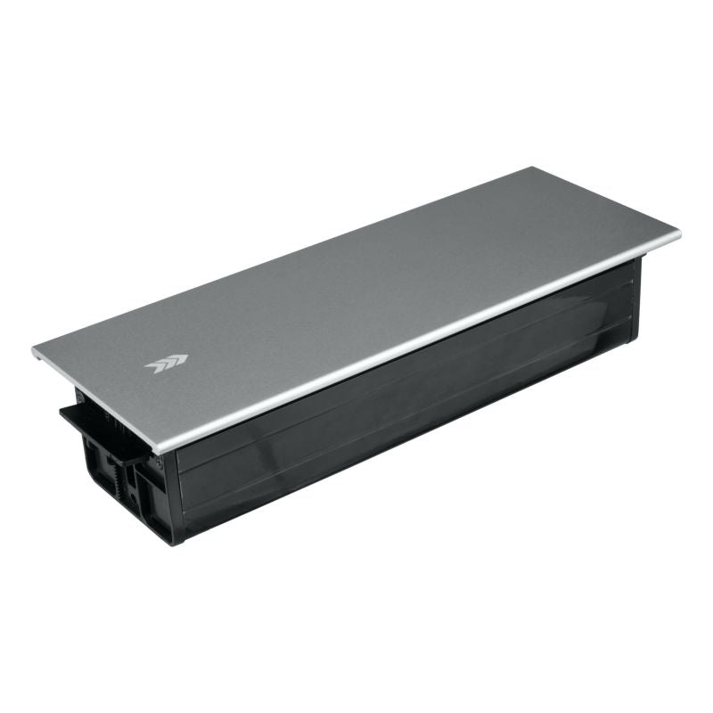 Bordmonteret forlængerledning DPM Solid med 3 stik og jordforbindelse 26,5 x 6 cm