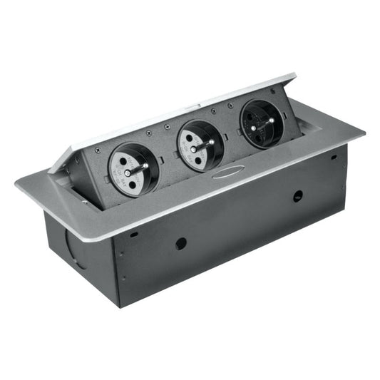 Bordmonteret forlængerledning DPM Solid med 3 stik og jord, 26,6 x 11,9 cm