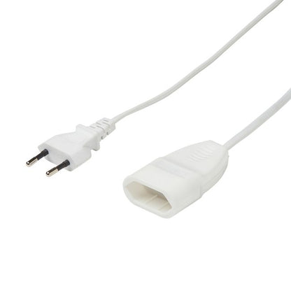 Husstandsforlængerledning 2 x 0,75 mm² 3 m hvid