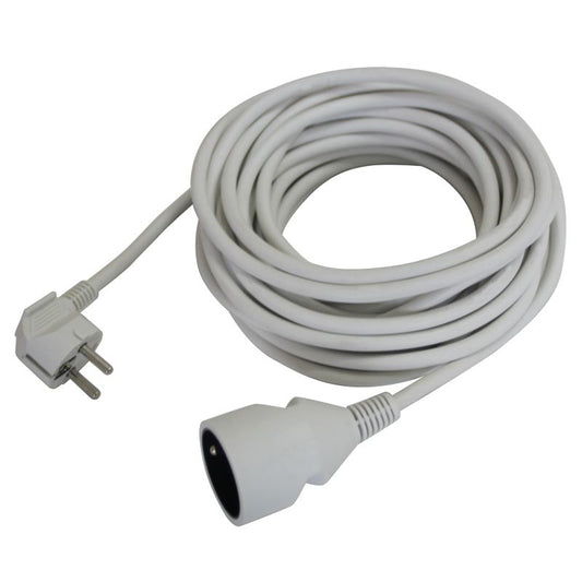 Hvid boligforlængerkabel 3 x 1,5 mm² 10 m
