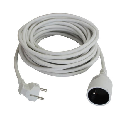 Hvid boligforlængerkabel 3 x 1,5 mm² 10 m