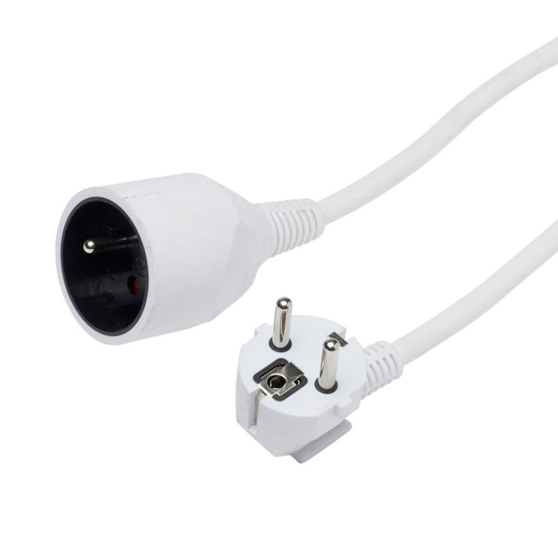 Husstandsforlængerledning 3 x 1,5 mm² 3 m hvid