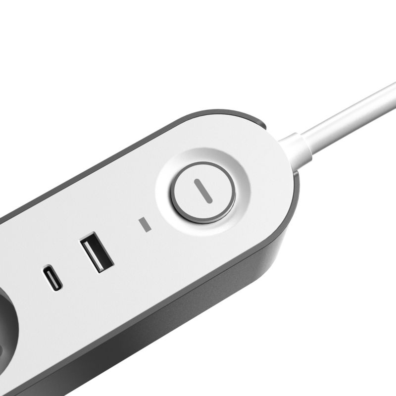 Jacobsen boligforlængerledning med 8 jordede stik og USB, 1,5 m