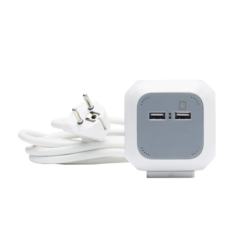 Diall boligforlænger med 4 x 16 A, 2 x USB, 3 m
