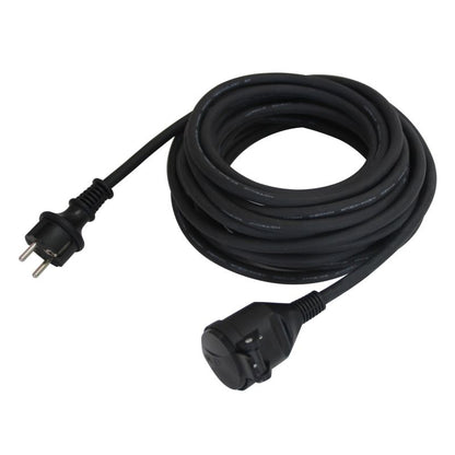 Diall gummikabel haveforlængerledning sort 3 x 1,5 mm² 10 m