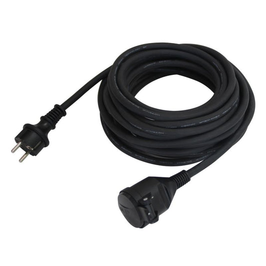 Diall gummikabel haveforlængerledning sort 3 x 1,5 mm² 10 m