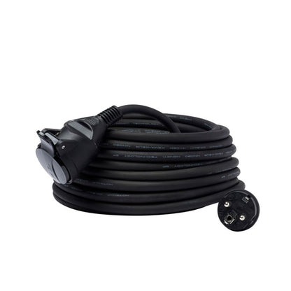 Diall gummikabel haveforlængerledning sort 3 x 1,5 mm² 10 m