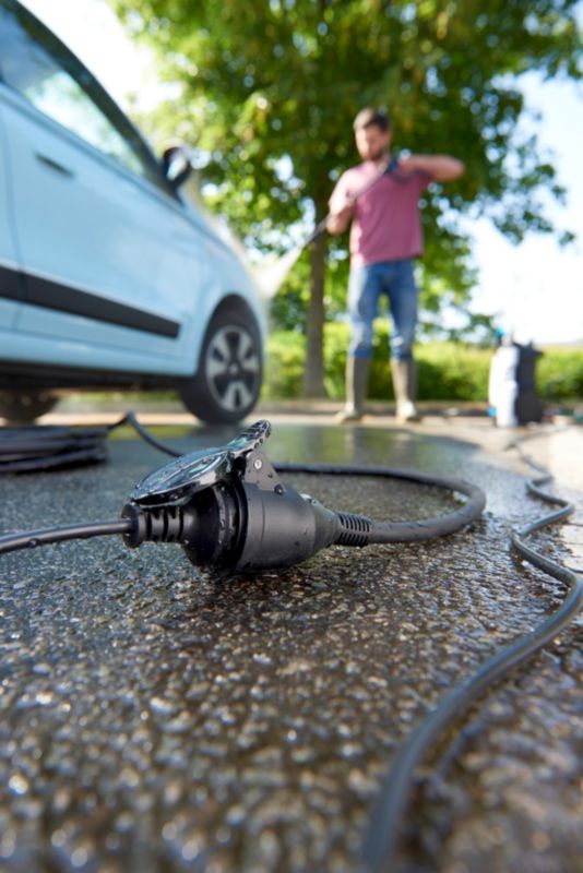 Diall gummikabel udendørs forlængerledning sort 3 x 2,5 mm 10 m