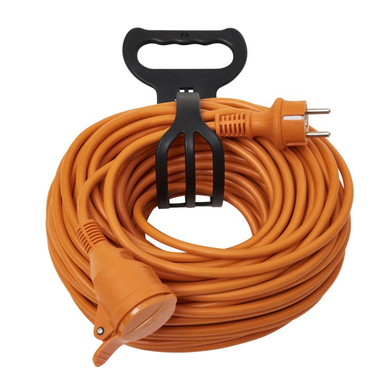 Diall haveforlængerkabel med håndtag 30 m 3 x 1,5 mm² orange