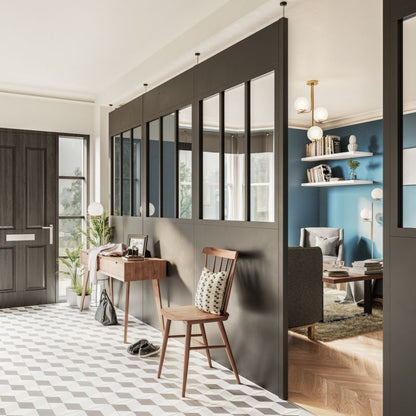 Forlængelse af stolpe GoodHome Alara 12,5 cm mat-sort industrial