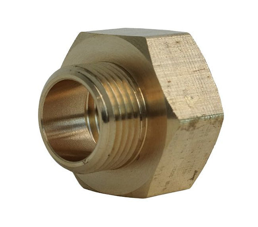 Reduktionsforlængelse 1/2" x 3/8" i messing