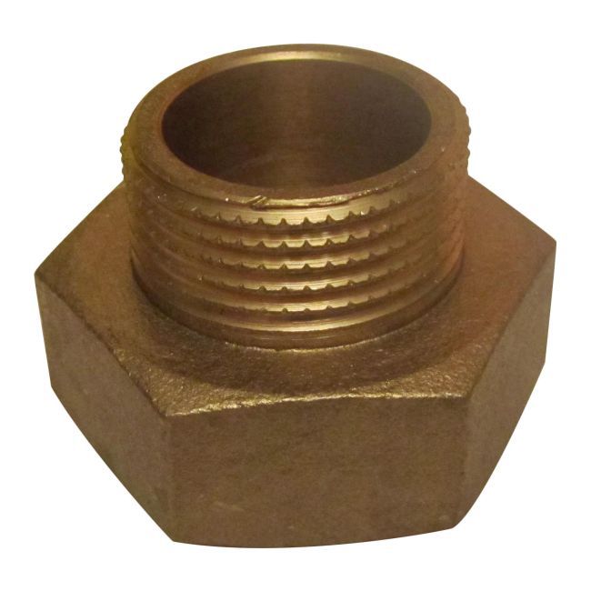 Messing reduktionsforlængelse 1" x 3/4"