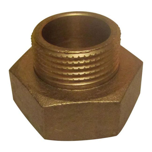 Messing reduktionsforlængelse 1" x 3/4"