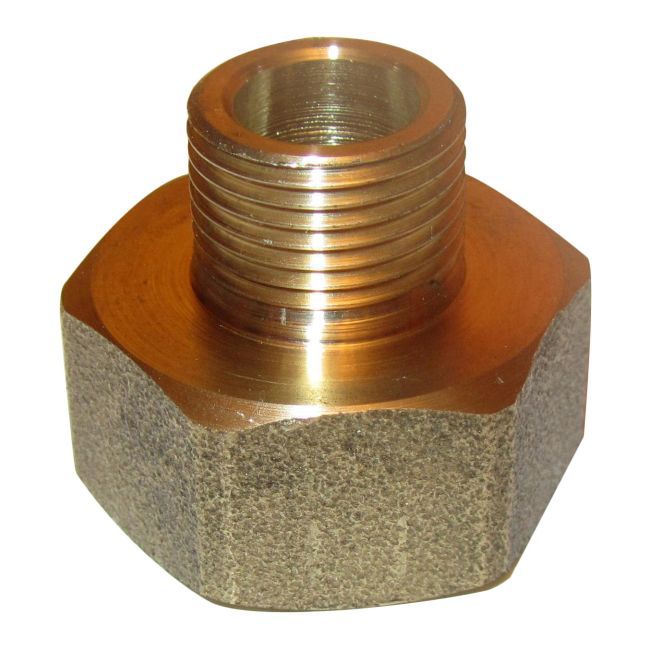 Messing reduktionsforlængelse 3/4" x 3/8"