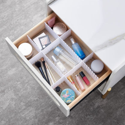 Skuffeopdeler 40.5x7 cm Hvid Justerbar 6 dele | 5059340738659