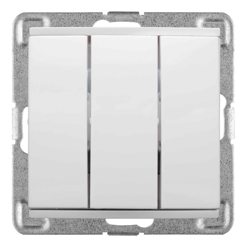 Polmark Verona tredobbelt indbygningsafbryder i hvid