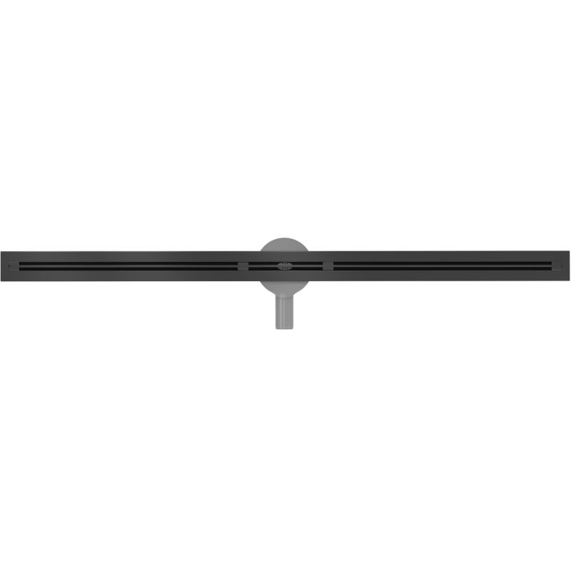 Mexen Flat super-slim lineært afløb i sort, 140 cm