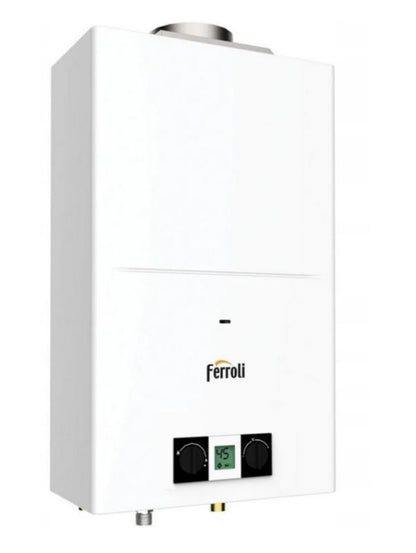 Pegaso Eco 11 NG GZ50 Ferroli gasstrømsvandvarmer 8,1-18,9 kW med LCD-display, 1 stk.