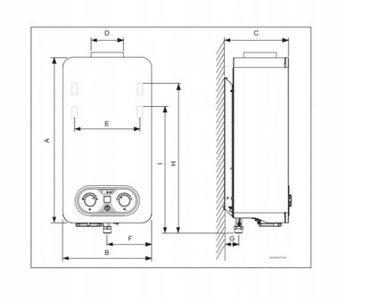 Gasdrevet gennemstrømningsvandvarmer Bosch WRD 9-4KB 23 til naturgas E (GZ 50) 1 stk.
