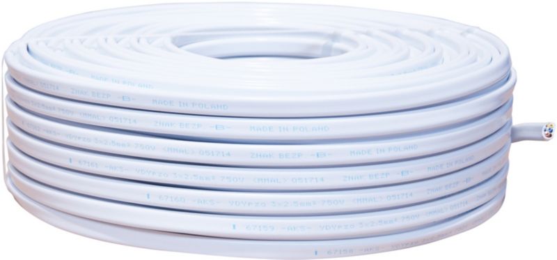 AKS Zielonka YDYp fladkabel 3 x 2,5 mm² 450/750 V 100 m