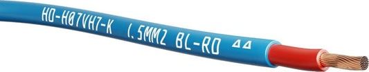 Dobbeltisoleret installationskabel LgY 1,5 mm² 15 m blå