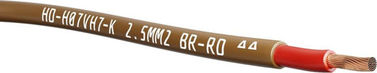Dobbeltisoleret installationskabel LgY 2,5 mm² 15 m brun