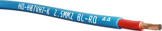 Dobbeltisoleret installationskabel LgY 2,5 mm² 15 m blå