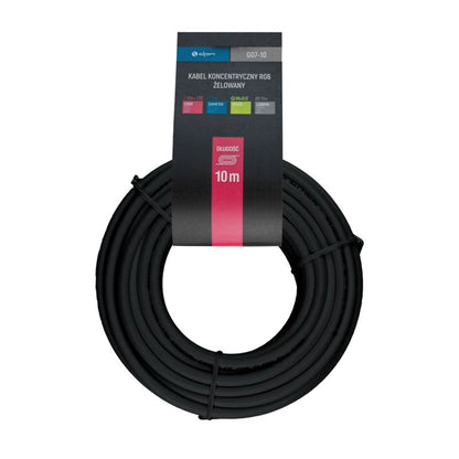 DPM Solid RG6 CU koaksialkabel 10 m sort