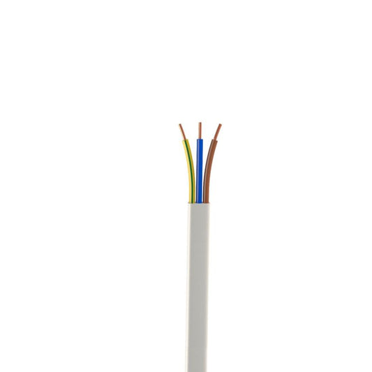 YDYp kabel 3 x 1,5 mm² 750 V hvid 100 m