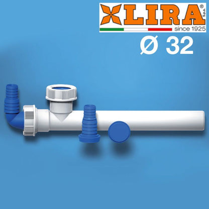 Lira FO 32 tovejs tilslutning til opvaskemaskiner og vaskemaskiner, hvid, 1 stk.