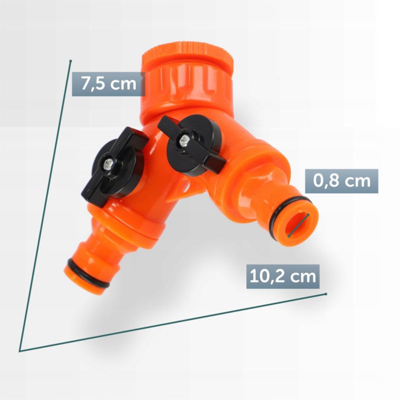 KADAX universelt haneudtag med ABS-plast og dobbelt udløb