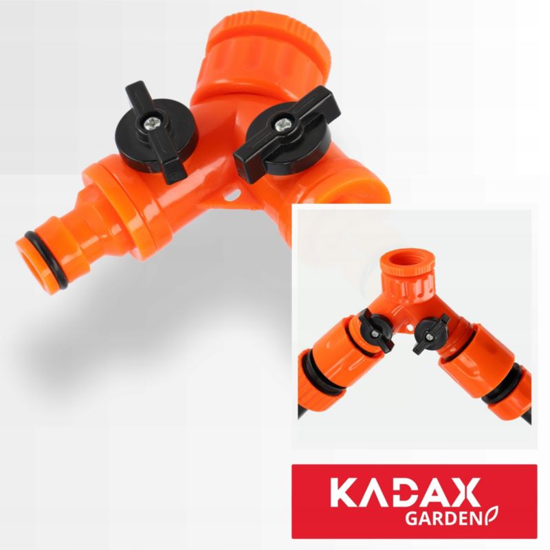 KADAX universelt haneudtag med ABS-plast og dobbelt udløb