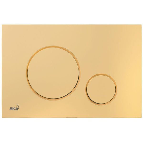 Trykknap til Skjult Cisterne THIN Guld Blank 247x165 mm