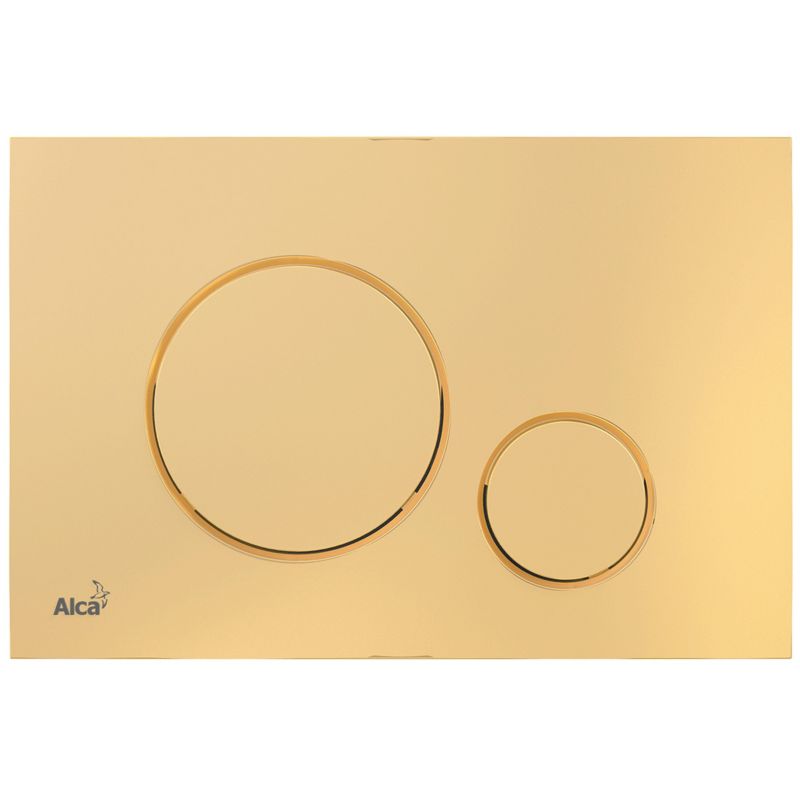 Trykknap til Skjult Cisterne THIN Guld Blank 247x165 mm