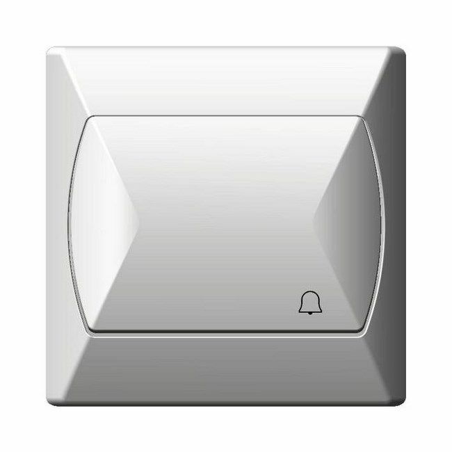 Ospel Akcent hvid trykknap til dørklokke