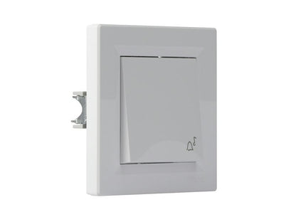 Schneider Electric Asfora hvid trykkontakt til indbygning