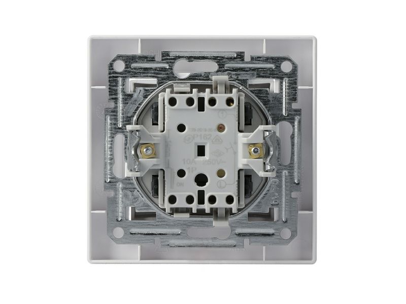 Schneider Electric Asfora hvid trykkontakt til indbygning